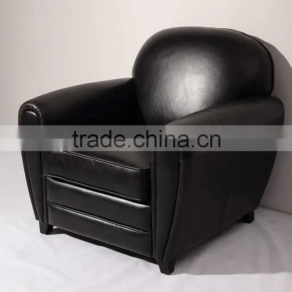 Luxury Leather Anonimo Chesterfield Sofa Wooden Sofa Chair photo-3