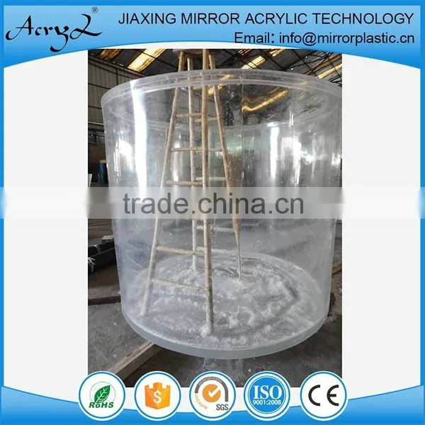 Clear Plastic Round Acrylic Fish Tank Aquarium Acrylic Cylinder photo-5