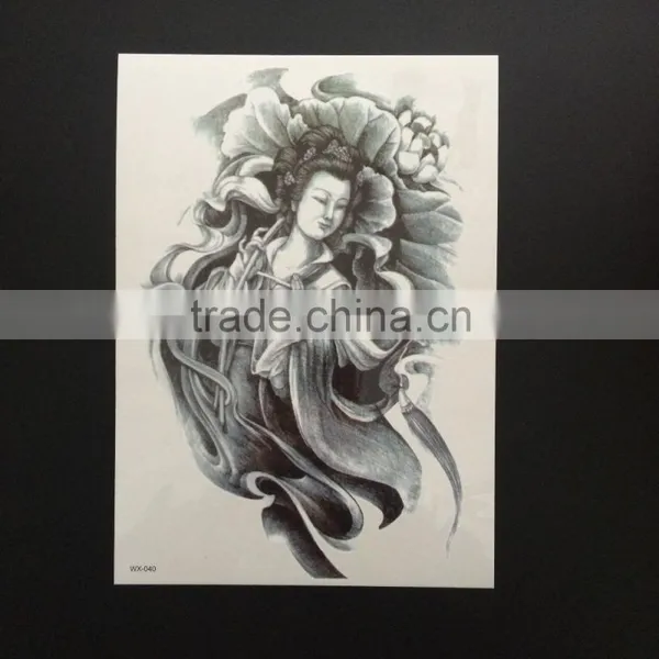 WX- 026 Pretty Female CMYK Tattoos/ Temporary Body Tattoo Sticker/ Custom Body Tattoo photo-4