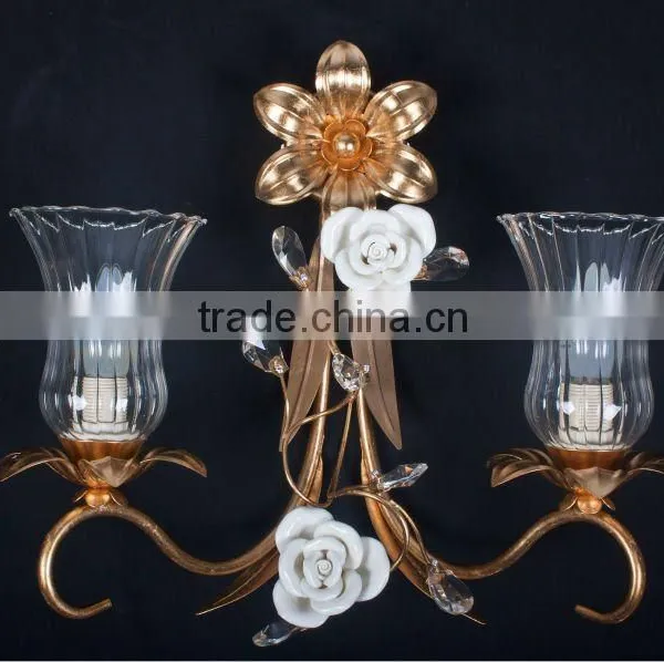 European Golden Royal Wrought Iron Paint Cheap Wall Light