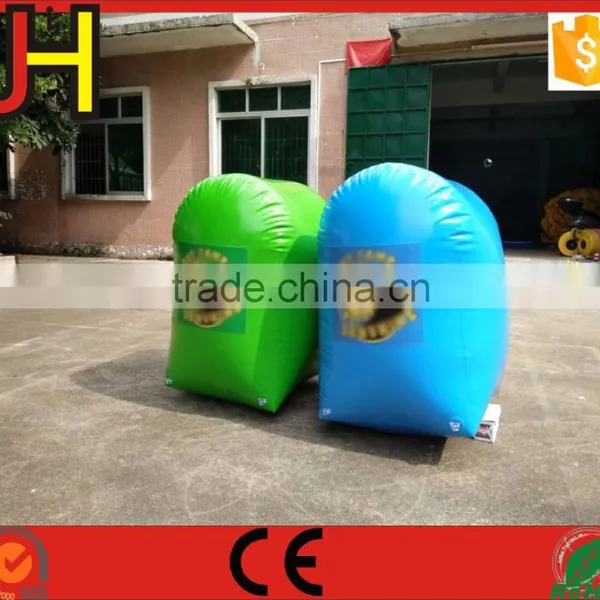 Customized Green&Blue Inflatable Paintball Bunker For Paintball Arena Game photo-6
