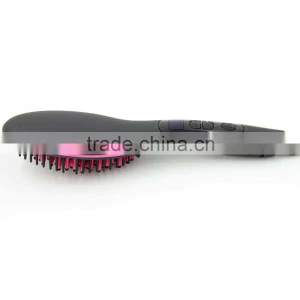 Private Label 2016 Wholesale High Quality Creative Electric Hair Straightening Brush Tops 10 Ceramic Hair Straighteners Comb photo-6