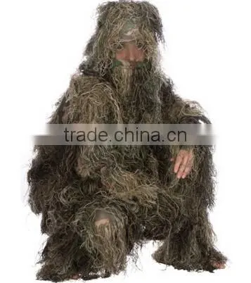 New Ghillie Suit M/L or XL/XXL Camo Woodland Camouflage Forest Hunting 4-Piece + Bag photo-2