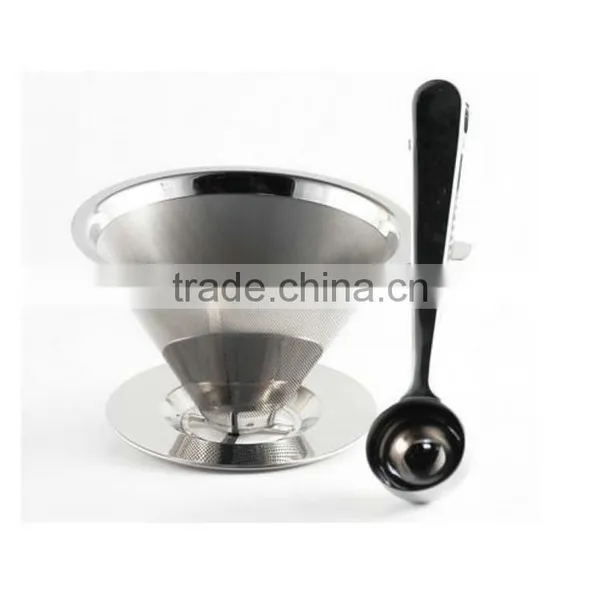 Cone Coffee Filter,Stainless Steel Coffee Filter and Coffee Scoop Sign in photo-4