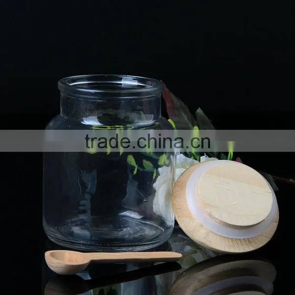 China Market Wholesale Welcome OEM Stripes Hot Sale Jars With Spoon photo-2