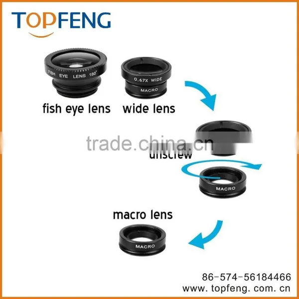 3 in 1 Fisheye-Lens + Wide Angle + Macro Lens Clip Camera Photo Kit For Smart Phones photo-3