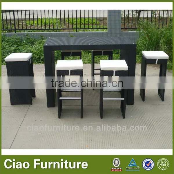 6 Seaters Modern Outdoor Rattan Wicker Bar Furniture photo-2