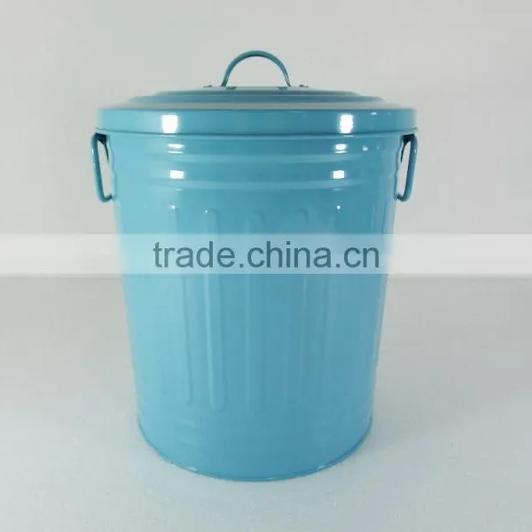 LARGE DOG FOOD CONTAINER Metal Pet Feeder Bin Steel Cat Food Can photo-3