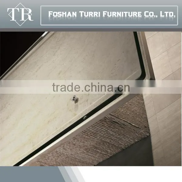 Luxury Living Room Furniture Centre Glass Coffee Table With Marble Base photo-6
