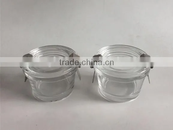Wholesale 70 ml Small Transparent Glass Bowl With Clip Lid,glassware photo-2