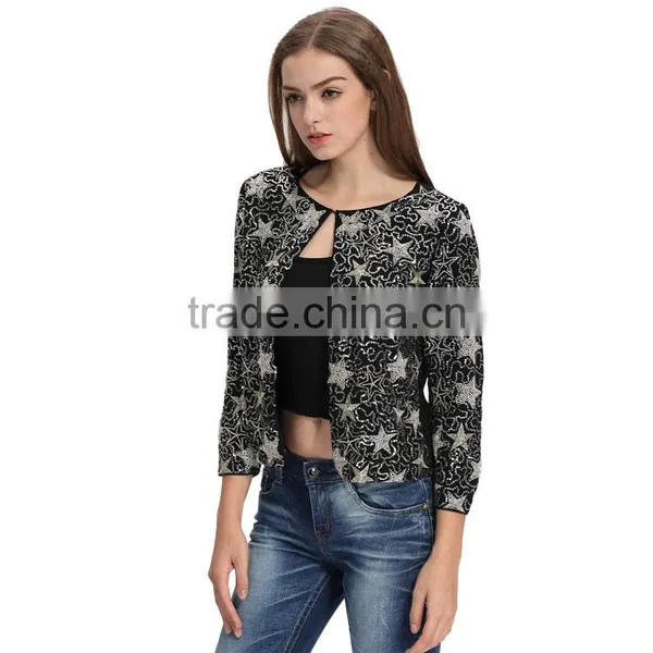 Latest Embroidered Bomber Fashion Jacket Model for Women photo-3