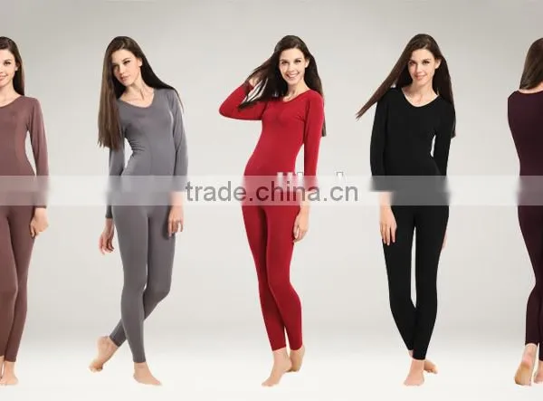 Custom Wholesale Comfortable Plain Couple Thermal Thin Pajamas photo-2