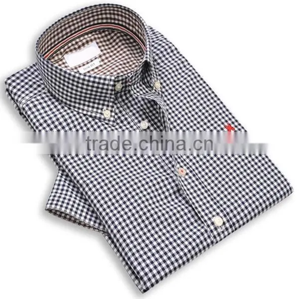 Top 5 Brand t Shirt for Men Plaid Fabric Men T-shirts Embroidery Designs photo-2