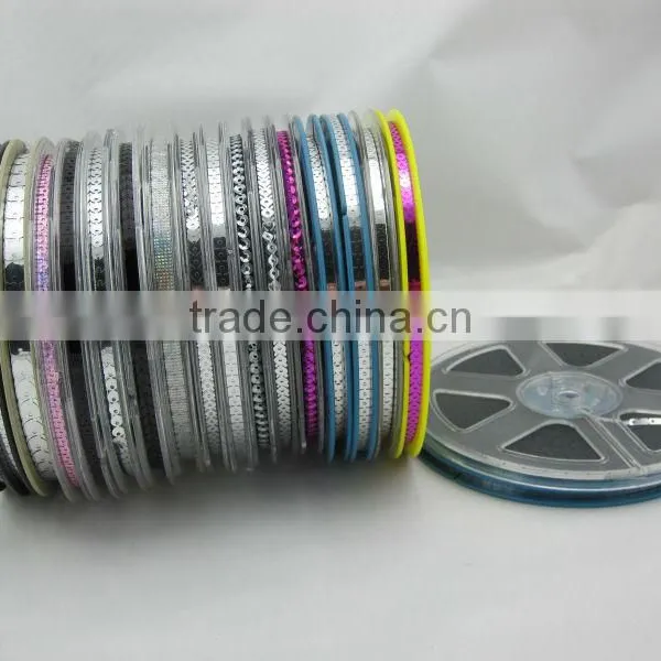 Embroidery Chain Sequins Roll High Quality PET Sequins photo-6