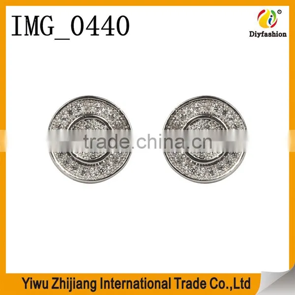 New 2017 Latest Gold Earring Designs Jewelry Accessories Round Zircon Stud Earring photo-3