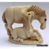 Mammoth Netsuke - Two Horses