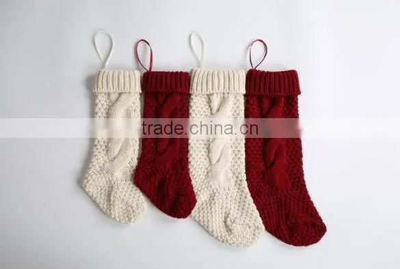 Christmas Light Decorative Socks , Knitted Christmas Boot Socks photo-4