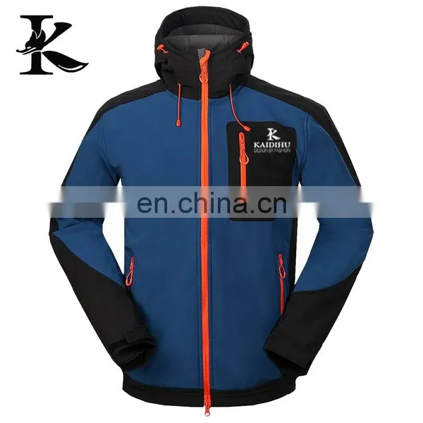 Breathable Hiking Jacket Men's Water Resistant Hooded Softshell Jacket photo-5