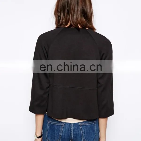 Coat Clothes Guangzhou Coat Women in Turkey Pastel Palm Black Blazer photo-3