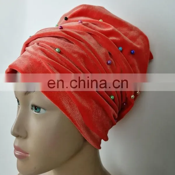 Tokay New Arrival Beaded Turban Head Wrap for Party photo-2