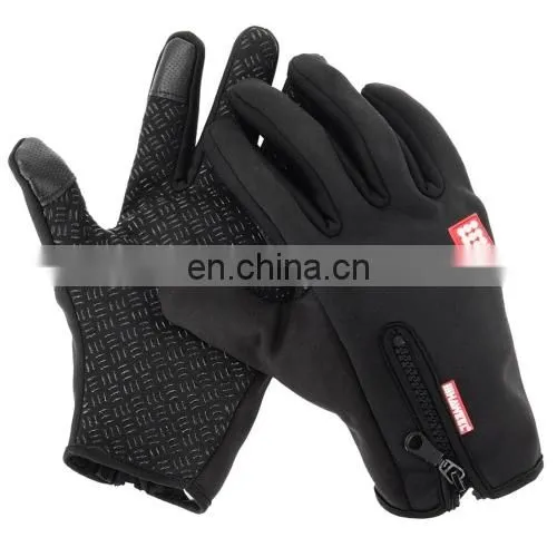 HAWEEL Large Size Two Fingers Touch Screen Outdoor Sports Wind-stopper Full Finger Winter Warm Gloves photo-2