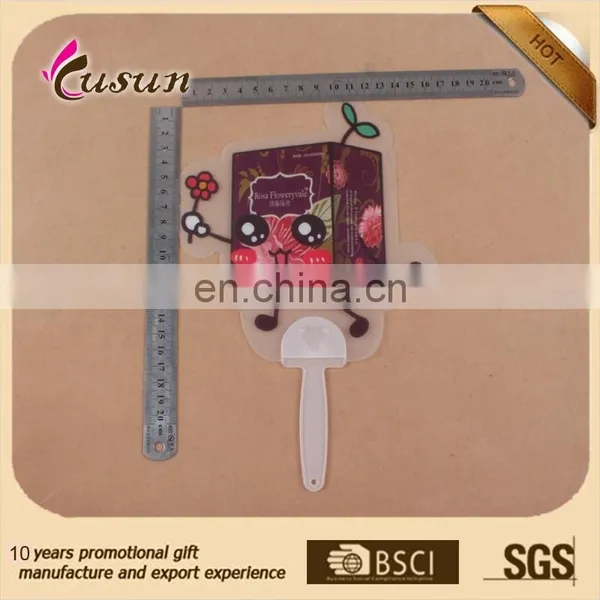 Most Popular Hand Fan With Long Handle Colorful pp Plastic Hand Fan for Promotional photo-5