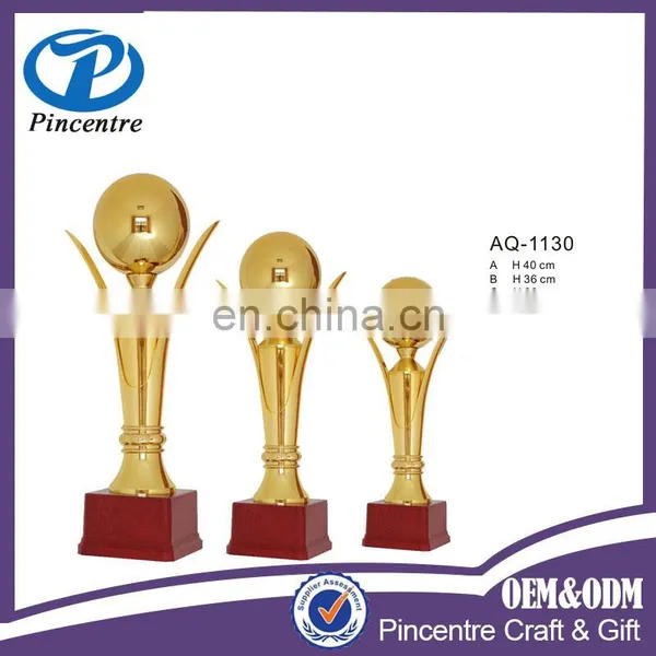 Wholesale Custom Electroplating Soccer Awards Metal Football Sport Trophy Made in China photo-3
