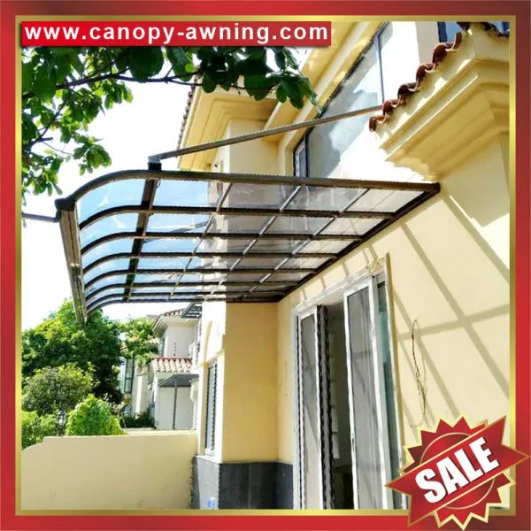 Aluminum Aluminium Metal pc Outdoor Balcony Gazebo Patio Canopy Canopies Cover Awning Shelter Polycarbonate for Sale photo-2
