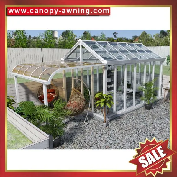 Outdoor Garden Glass Transparent Alu Aluminum Aluminium Alloy Sunroom Sun House Cabin Shed Kits China photo-3