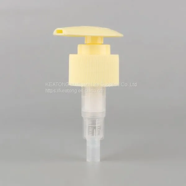 24/410 Wholesale Light Yellow Color Plastic Hand Press Type Liquid Lotion Pump photo-2