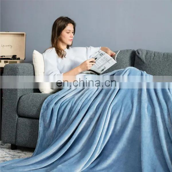 Stylish Not Wrinkle Comfy Reversible Fluffy Sleep Flannel Fleece Blanket photo-4