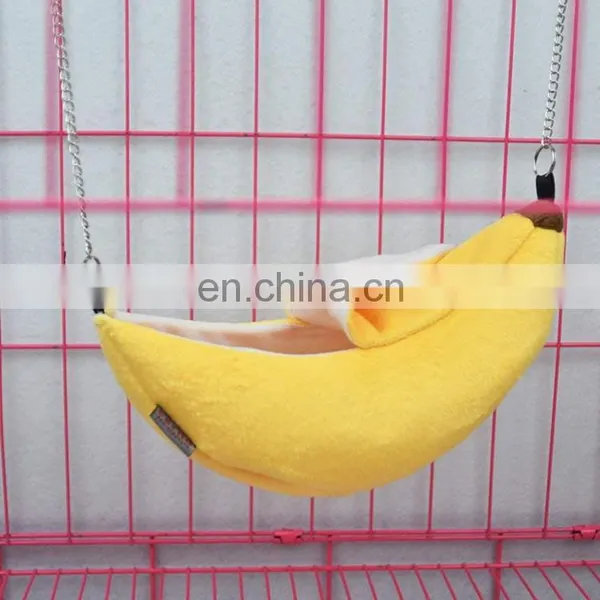 Small Animal Warm Banana Hamster Bed House Cage Nest Hammock for Sugar Glider Hamster photo-7