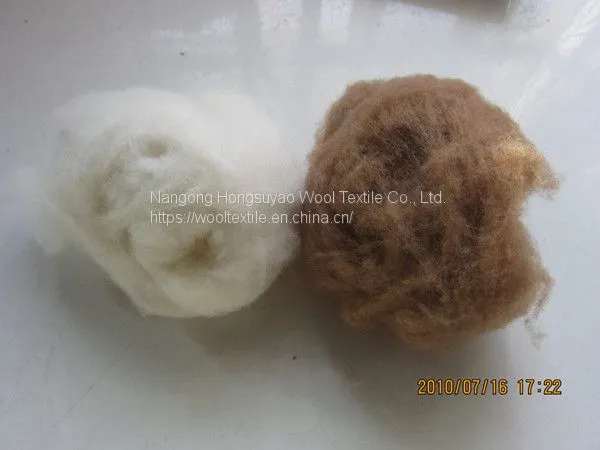 Brown Color Good Wear Resistance Pure Alpaca Wool Fiber Raw Camel Hair photo-4
