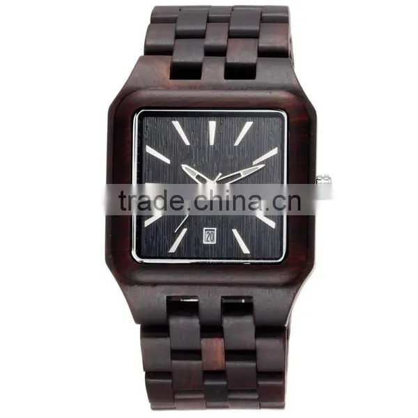 Sandal Wood Men Work Luxury Watch With Calendar photo-3
