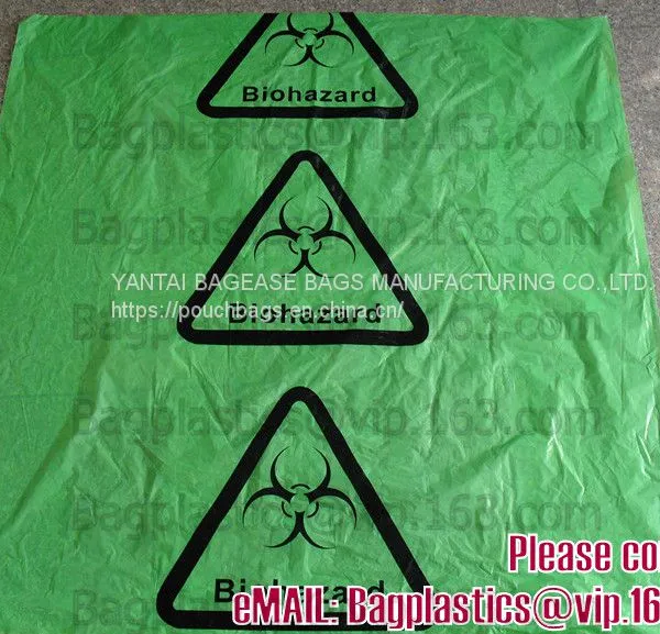 Biohazard Disposal Bags With Warning Label/Sterilization Indicator Lab Can Liners Labeling Biohazardous Trash Safely photo-2