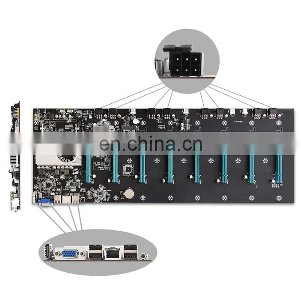 Hot Sell 8 Graphic Cards Computer Pc Motherboard S37 Ddr3 Hd No Riser Card Large Spacing For Video Cards photo-2