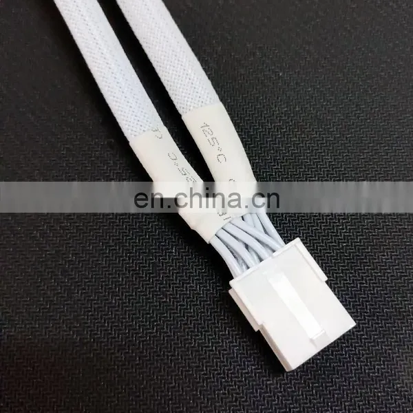 Hot Sale White Sleeved Pcie Splitter 8 Pin Female to Dual Male GPU VGA Power Cable Express Adapter Power Cable photo-5