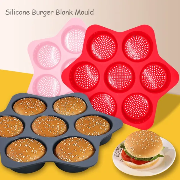 Kitchen Accessories Home and Kitchen Gadgets Silicone Baking Bread Mold Burger Bun Mold Baking Tools Silicone Hamburger Mold