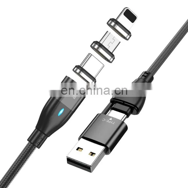 Wholesale 6in1 PD 3A 60W Fast Charging USB Data Cable Type C Computer Charge Magnetic Charging Cable photo-2