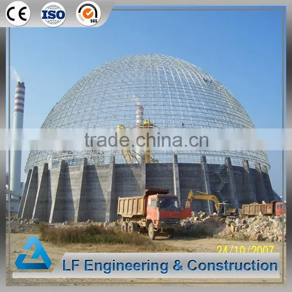 Cost Efficient Space Frame Dome Warehouse Dry Coal Storage Shed photo-2