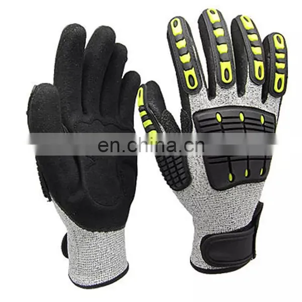 Construction Industrial Cut Resistant Protection Hand Safety Impact Gloves for Mechanic Working photo-2