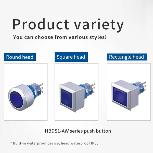 Ip65 16mm Black Round Head and Dot Illumination 12v Spdt Vandal Proof Push Button Switch Momentary photo-2