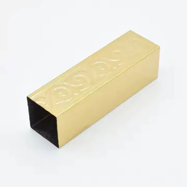 Hot Selling Ss201 304 316 PVD Color Blue Mirror Gold Color Stainless Steel Rectangular Pipe SS Color Tube photo-5