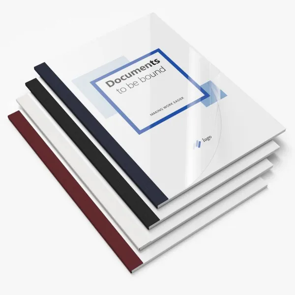 Bucheinbanddeckel, 50 Stück pro Packung, A4 Lederkornpapier, mit vorgefurchtem Buchrücken für die Softcover-Bindung.