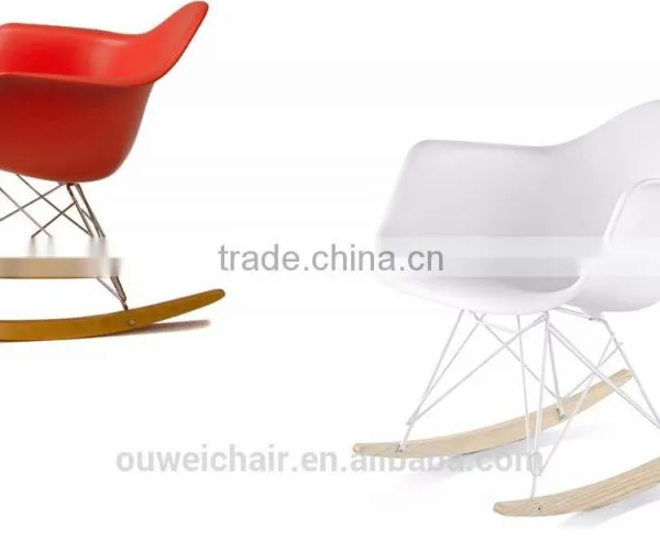 High Quality Classic Bright Colored Dining Plastic Chair With Armrest photo-2