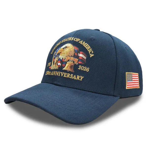 Gorro de algodón bordado de EE. UU. con águilas para el 250 aniversario del Día de la Independencia, 4 de julio, Patria y Libertad