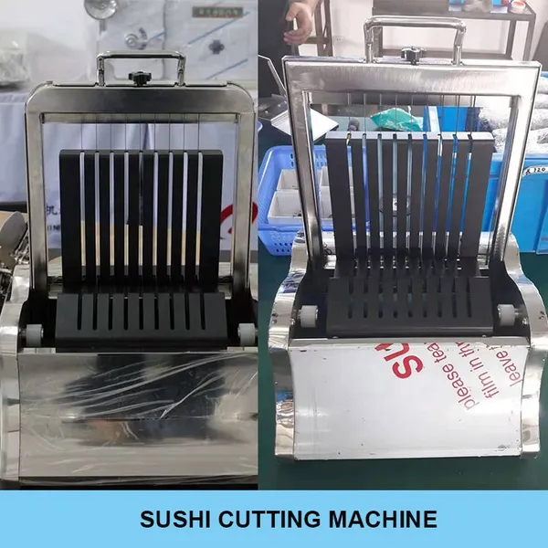 Máquina cortadora de rollos de sushi manual compacta QD-JC90, cortador de maki duradero para pedidos a domicilio de sushi y pequeños negocios de catering photo-2