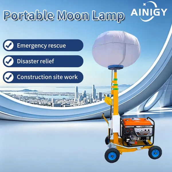 360-degree Emergency Lighting With no Blind Spots, Hand-push Type Portable Lighting Equipment