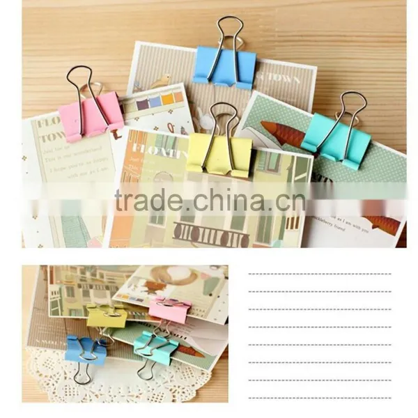 Office Clip Student Paper Binder Clip Colored Metal Binder Clip