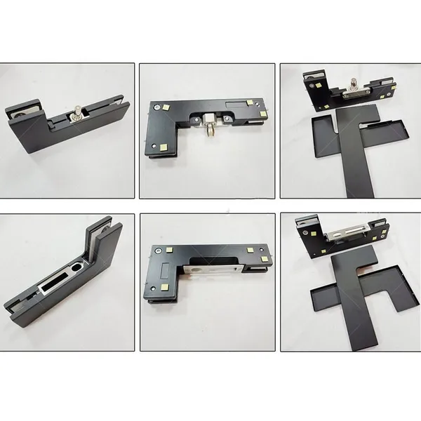 Matte Black Glass Door Patch Fitting for Interior Projects photo-4